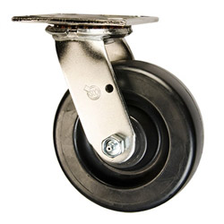 6 Inch Stainless Steel Swivel Caster - Polyolefin Wheel