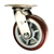 6 Inch Stainless Steel Swivel Caster - Polyurethane Tread on Poly Core Wheel