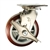 6 Inch Stainless Steel Swivel Caster - Polyurethane Tread on Poly Core Wheel