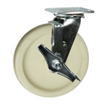 8 Inch Stainless Steel Swivel Caster - Nylon Wheel