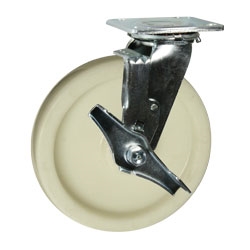 8 Inch Stainless Steel Swivel Caster - Nylon Wheel