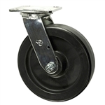 8 Inch Stainless Steel Swivel Caster - Polyolefin Wheel