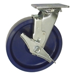 8 Inch Stainless Steel Swivel Caster - Solid Polyurethane Wheel