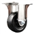 Grade 316 stainless steel rigid casters with 3 inch soft rubber wheel