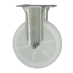 5 Inch Stainless Steel Rigid Caster with White Nylon Wheel