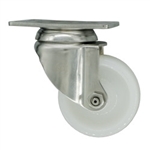 3 Inch Stainless Steel Swivel Caster with White Nylon Wheel