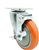 Service Caster #20 Series stainless steel swivel caster with brake and 5 inch polyurethane wheel. Grade 316 stainless steel casters are ideal for applications exposed to chlorides and other corrosive and rust causing environments.