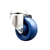 3 inch grade 316 stainless steel bolt hole swivel caster with a solid blue polyurethane wheel