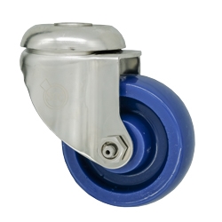 3" Stainless Steel Grade 316 Bolt Hole Swivel Caster with Solid Polyurethane Wheel