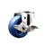 3 inch grade 316 stainless steel bolt hole swivel caster with a solid blue polyurethane wheel and brake