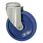 5" Stainless Steel  Grade 316 Bolt Hole Swivel Caster with Solid Polyurethane Wheel
