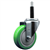 Service Caster 3/4 inch expanding stem 316 stainless steel swivel caster with a 4 inch green polyurethane wheel. Featuring stainless steel components, these casters are ideal for any equipment with round or square tube legs.