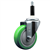 Service Caster 7/8 inch expanding stem 316 stainless steel swivel caster with a 4 inch green polyurethane wheel. Featuring stainless steel components, these casters are ideal for any equipment with round or square tube legs.