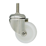 3 Inch Stainless Steel Threaded Stem Swivel Caster with Nylon Wheel