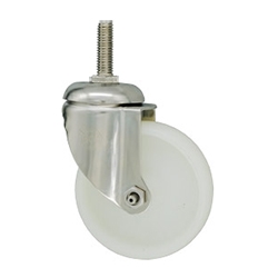 4 Inch Stainless Steel Threaded Stem Swivel Caster with Nylon Wheel