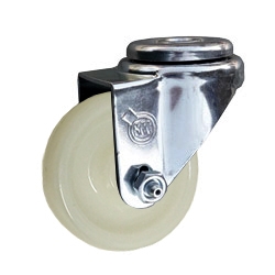 3 Inch Stainless Steel Swivel Caster with White Nylon Wheel