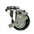 3" Stainless Steel Bolt Hole Caster with Black Polyurethane Tread and Brake