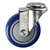 4" Stainless Steel Bolt Hole Caster with Blue Polyurethane Tread