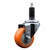 Service Caster 1-1/8 inch expanding stem  stainless steel swivel caster with a 3 inch orange polyurethane wheel. Featuring stainless steel components, these casters are ideal for any equipment with round or square tube legs.