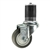 1-3/4" Stainless Steel Expanding Stem Swivel Caster with a 3" Thermoplastic Rubber Wheel