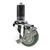 3" Stainless Steel  Expanding Stem Swivel Caster with Thermoplastic Rubber Wheel and Top Lock Brake