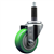 Service Caster 1 inch expanding stem  stainless steel swivel caster with a 3-1/2 inch green polyurethane wheel. Featuring stainless steel components, these casters are ideal for any equipment with round or square tube legs.