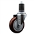 Service Caster swivel caster with a 4 inch Maroon polyurethane wheel. These casters are ideal for work tables, shop projects, and any equipment with round or square tube legs.