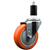 Service Caster 1-3/8 inch expanding stem  stainless steel swivel caster with a 4 inch orange polyurethane wheel. Featuring stainless steel components, these casters are ideal for any equipment with round or square tube legs.