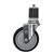 5" Expanding Stem Stainless Steel Swivel Caster with Black Polyurethane Tread