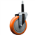 Service Caster 3/4 inch expanding stem  stainless steel swivel caster with a 5 inch orange polyurethane wheel. Featuring stainless steel components, these casters are ideal for any equipment with round or square tube legs.