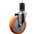 Service Caster 1-5/8 inch expanding stem  stainless steel swivel caster with a 5 inch orange polyurethane wheel. Featuring stainless steel components, these casters are ideal for any equipment with round or square tube legs.