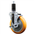 Service Caster 1-1/4 inch expanding stem  stainless steel swivel caster with a 5 inch yellow polyurethane wheel. Featuring stainless steel components, these casters are ideal for any equipment with round or square tube legs.