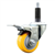 Service Caster 1 inch expanding stem  stainless steel swivel caster with a 3 inch yellow polyurethane wheel and a total lock brake. Featuring stainless steel components, these casters are ideal for any equipment with round or square tube legs.