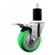 Service Caster 1-3/4 inch expanding stem  stainless steel swivel caster with a 4 inch green polyurethane wheel and a total lock brake. Featuring stainless steel components, these casters are ideal for any equipment with round or square tube legs.