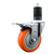 Service Caster 1-5/8 inch expanding stem  stainless steel swivel caster with a 4 inch orange polyurethane wheel and a total lock brake. Featuring stainless steel components, these casters are ideal for any equipment with round or square tube legs.