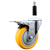 Service Caster 7/8 inch expanding stem  stainless steel swivel caster with a 4 inch yellow polyurethane wheel and a total lock brake. Featuring stainless steel components, these casters are ideal for any equipment with round or square tube legs.