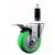 Service Caster 1-1/8 inch expanding stem  stainless steel swivel caster with a 4 inch green polyurethane wheel and a total lock brake. Featuring stainless steel components, these casters are ideal for any equipment with round or square tube legs.