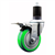 Service Caster 1-5/8 inch expanding stem  stainless steel swivel caster with a 4 inch green polyurethane wheel and a total lock brake. Featuring stainless steel components, these casters are ideal for any equipment with round or square tube legs.