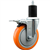 Service Caster 1-3/4 inch expanding stem  stainless steel swivel caster with a 5 inch orange polyurethane wheel and a total lock brake. Featuring stainless steel components, these casters are ideal for any equipment with round or square tube legs.