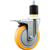 Service Caster 1-7/8 inch expanding stem  stainless steel swivel caster with a 5 inch yellow polyurethane wheel and a total lock brake. Featuring stainless steel components, these casters are ideal for any equipment with round or square tube legs.