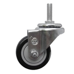 3" Threaded Swivel Caster with Polyurethane Tread