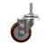 3" Stainless metric threaded stem Swivel Caster with Maroon Polyurethane Tread
