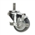 3" Stainless Steel Threaded Stem Swivel Caster with Thermoplastic Rubber Wheel and Brake