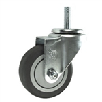 1/2 Inch Stainless Steel Threaded Stem Swivel Caster with Thermoplastic Rubber Wheel