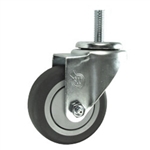 Stainless Steel Threaded Stem Swivel Caster with Thermoplastic Rubber Wheel