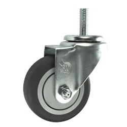 12mm Stainless Steel Threaded Stem Swivel Caster with Thermoplastic Rubber Wheel