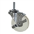 4 Inch Stainless Steel Threaded Stem Swivel Caster with Nylon Wheel and Brake