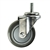 4" Stainless Steel Threaded Stem Swivel Caster with Polyurethane Tread Wheel