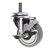 4" Stainless Steel Threaded Stem Swivel Caster with Thermoplastic Rubber Wheel and Brake