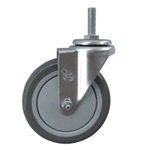 5" Stainless Metric Stem Swivel Caster with Polyurethane Tread